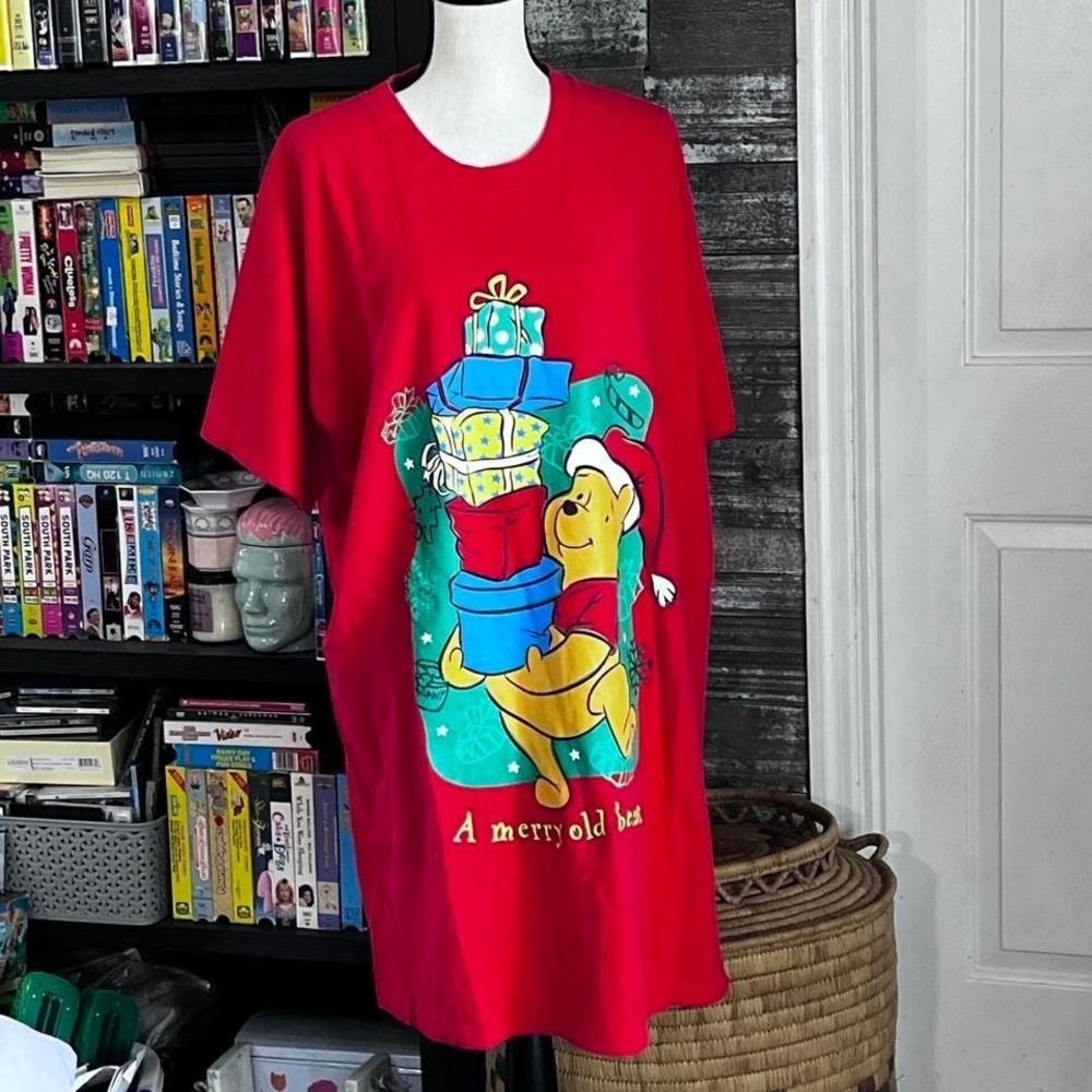 Vintage Christmas Disney Winnie the Pooh sleep shirt house dress
